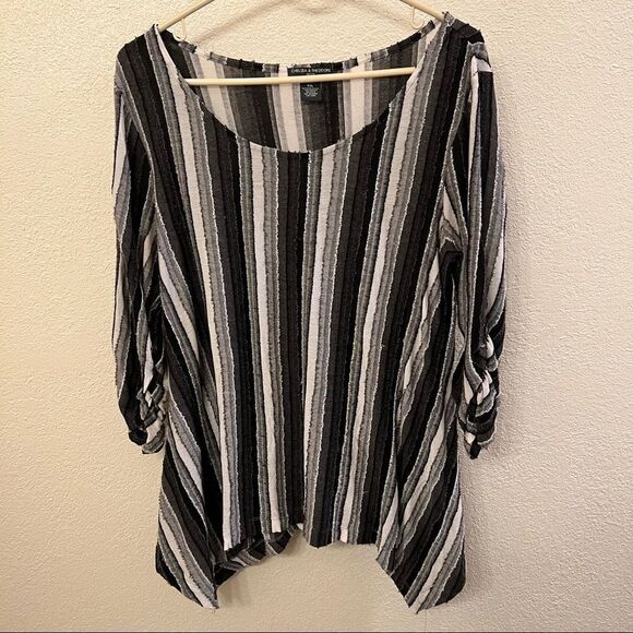 Chelsea & Theodore Long Sleeve Rag Boho Top Size PXL - Picture 1 of 4